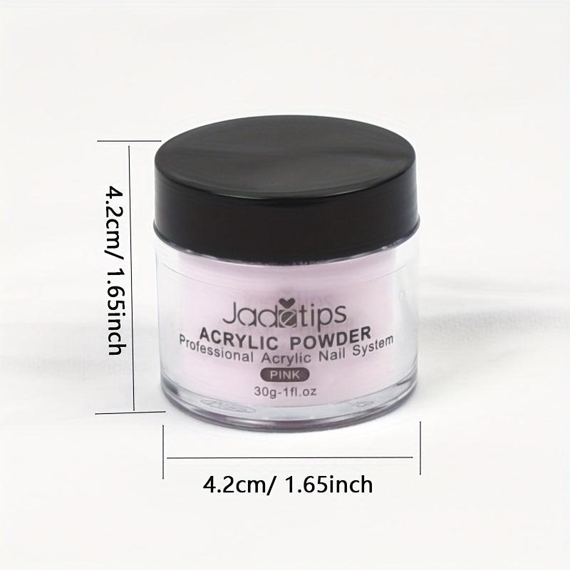 4pcs 30g Acrylic Powder Pink Clear Nude Crystal Polymer Nail Art DIY Set