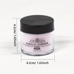 4pcs 30g Acrylic Powder Pink Clear Nude Crystal Polymer Nail Art DIY Set