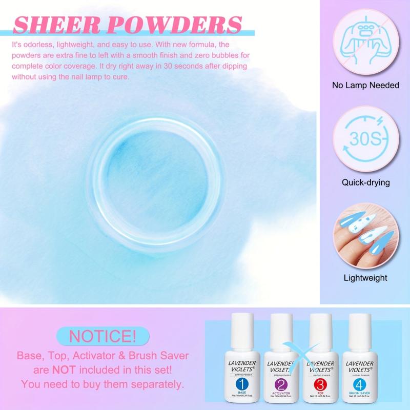36 Colors Dip Powder Starter Kit Green Pink Red And Purple Glitter