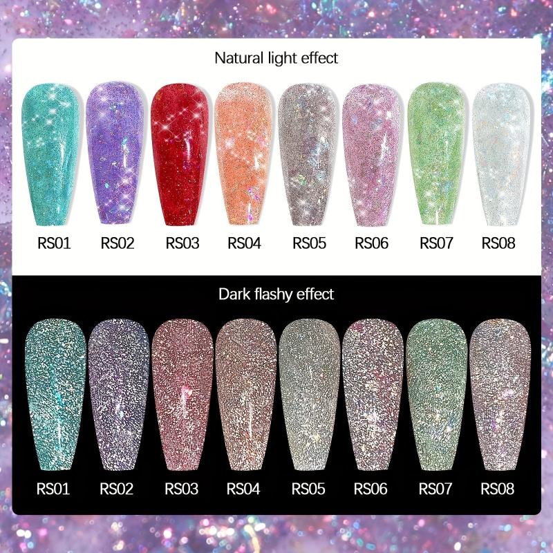 Colorful Glossy Glitter Nail Gel Polish