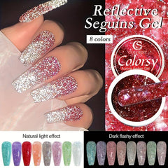 Colorful Glossy Glitter Nail Gel Polish