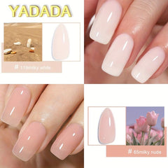 2pcs Milky Nude & Milky Soak Off Gel Polish Kit 10ML Salon At Home Manicure