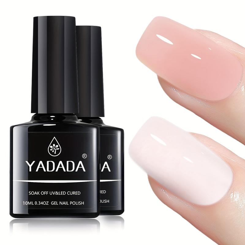 2pcs Milky Nude & Milky Soak Off Gel Polish Kit 10ML Salon At Home Manicure