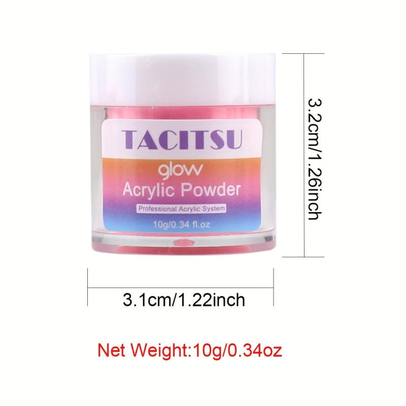 5pc Glow In The Dark Nail Acrylic Powder Set Nail Art Decorations