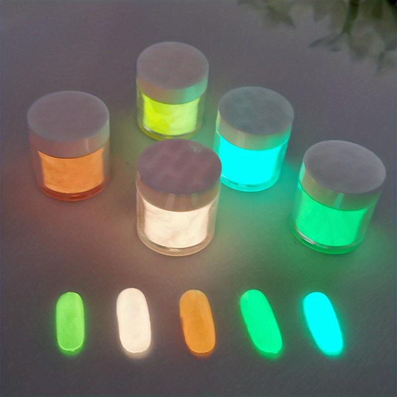 5pc Glow In The Dark Nail Acrylic Powder Set Nail Art Decorations