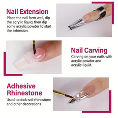 Acrylic Nail Powder Monomer Liquid Nail Art Manicure Set Kit