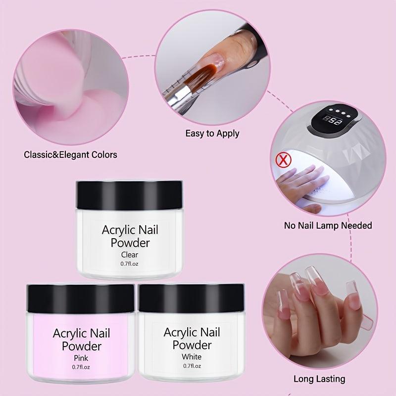 Acrylic Nail Powder Monomer Liquid Nail Art Manicure Set Kit