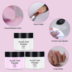 Acrylic Nail Powder Monomer Liquid Nail Art Manicure Set Kit
