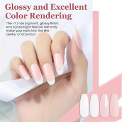 11 Pcs Dip Powder Nail Kit Starter - Clear Nude Pink Acrylic Dip Powder Set