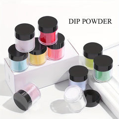 Dip Powder Fast Dry Orange Red Yellow Purple Dipping Powder French Nail Manicure