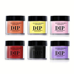Dip Powder Fast Dry Orange Red Yellow Purple Dipping Powder French Nail Manicure