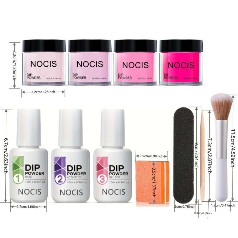 Hot Pink Dip Powder Manicure Kit 4 Colors Summer Bright Set DIY Salon