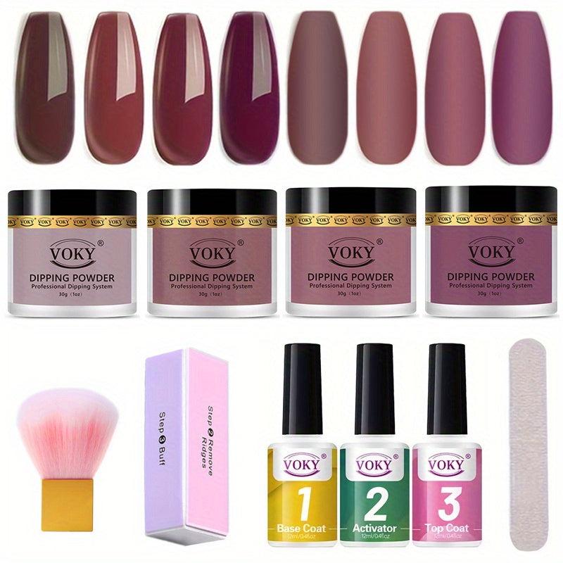 Nude Pink Dipping Powder Set French Nail Art Manicure DIY Kit
