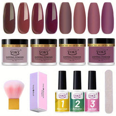 Nude Pink Dipping Powder Set French Nail Art Manicure DIY Kit