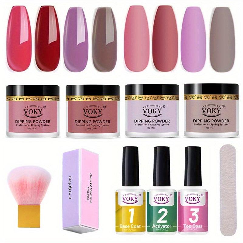 Nude Pink Dipping Powder Set French Nail Art Manicure DIY Kit