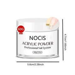 Pink Acrylic Powder 60g Nail Kit System Extension Strengthen 3D Carving Supplies