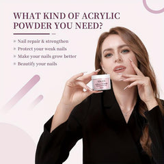 Pink Acrylic Powder 60g Nail Kit System Extension Strengthen 3D Carving Supplies