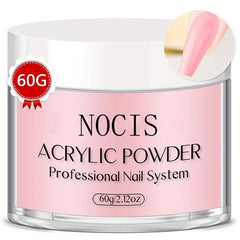Pink Acrylic Powder 60g Nail Kit System Extension Strengthen 3D Carving Supplies