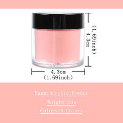 1oz Acrylic Powder 6 Colors Dipping Powder For Nail Extension