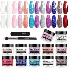 12 Colors Dip & Acrylic Nail Powder Starter Kit