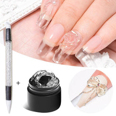 2PCS Non Stick Gel Nail Polish And Silicone Pen Set For Nails Extension