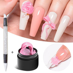 2PCS Non Stick Gel Nail Polish And Silicone Pen Set For Nails Extension