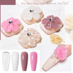 2PCS Non Stick Gel Nail Polish And Silicone Pen Set For Nails Extension