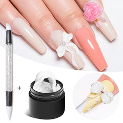 2PCS Non Stick Gel Nail Polish And Silicone Pen Set For Nails Extension