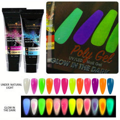 12 Pcs Quick Extension Nail Gel Polish Sequin Polish Crystal Nail Polish
