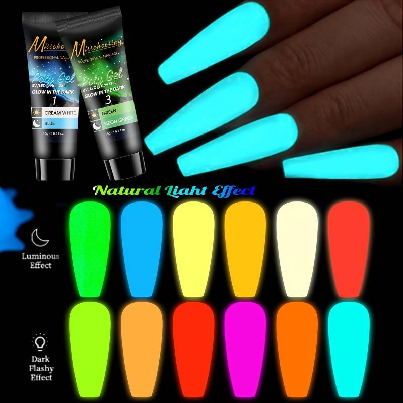 12 Pcs Quick Extension Nail Gel Polish Sequin Polish Crystal Nail Polish