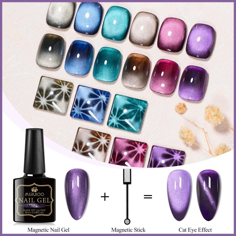 Cat Eye Gel Nail Polish Set 6pcs with Magnet