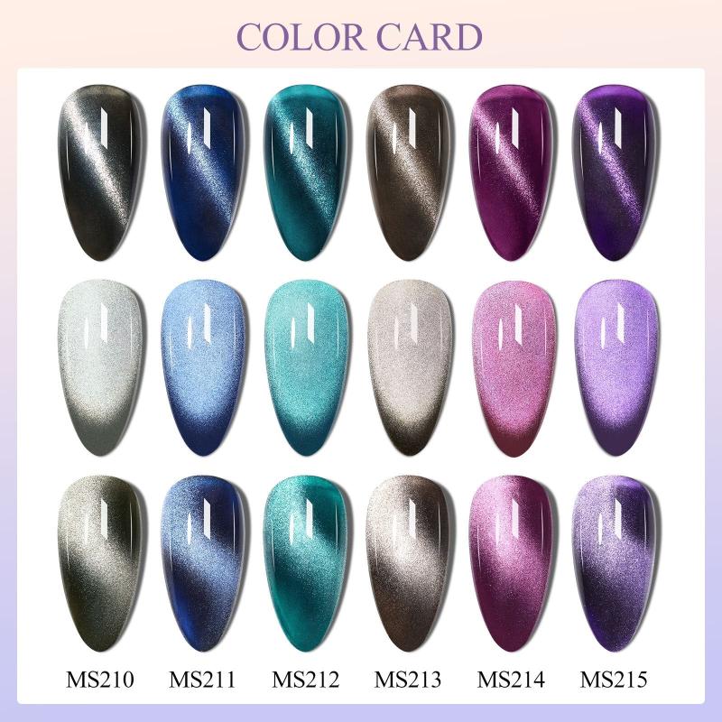 Cat Eye Gel Nail Polish Set 6pcs with Magnet