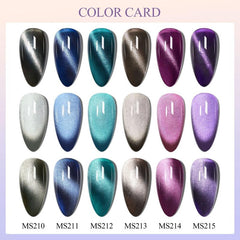 Cat Eye Gel Nail Polish Set 6pcs with Magnet