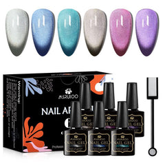 Cat Eye Gel Nail Polish Set 6pcs with Magnet