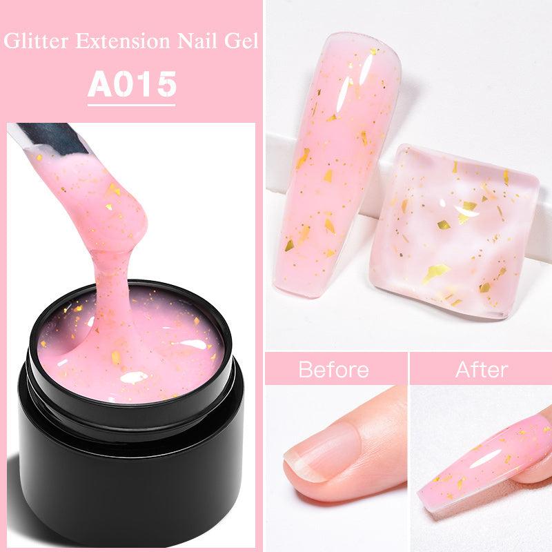 Quick Extension Nail Gel for DIY Manicures in Pink Orange