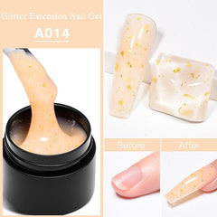 Quick Extension Nail Gel for DIY Manicures in Pink Orange