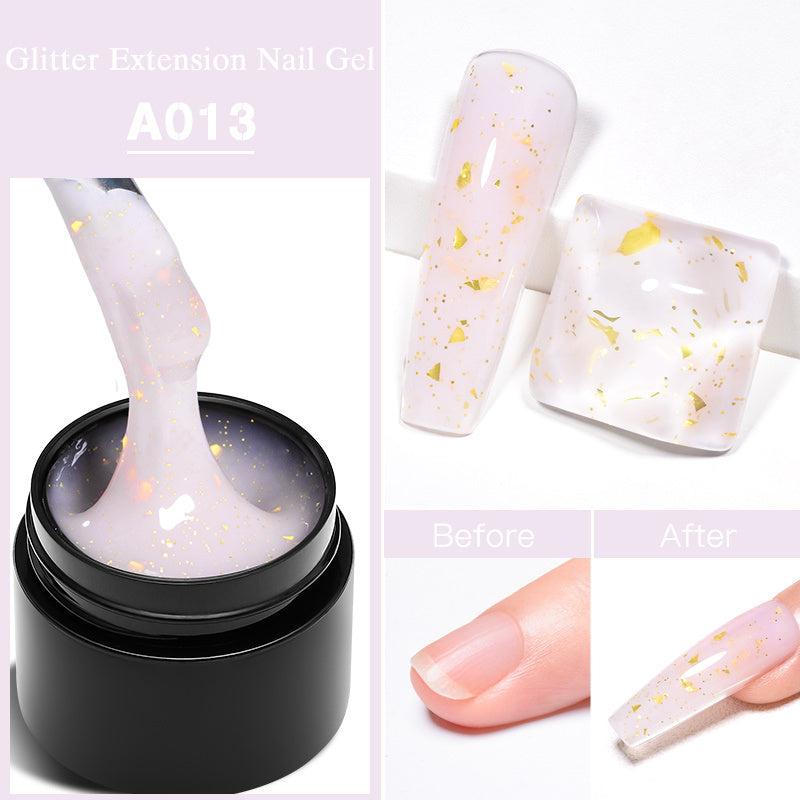 Quick Extension Nail Gel for DIY Manicures in Pink Orange