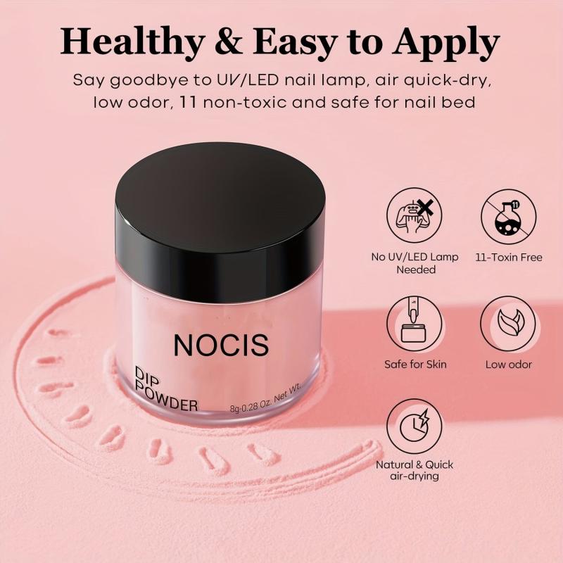 11 Pcs Dip Powder Nail Kit Starter 4 Colors Clear Nude Pink