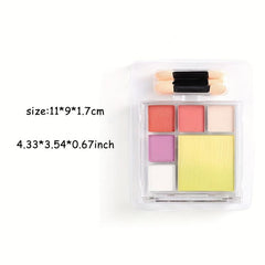Gradient Nail Pigment Powder Set Neon Red Glitter Dust Ombre Manicure Kit