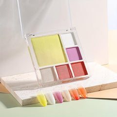Gradient Nail Pigment Powder Set Neon Red Glitter Dust Ombre Manicure Kit