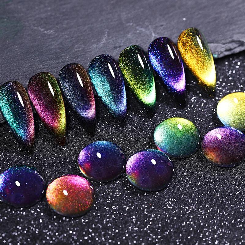 Cat Eye Gel Nail Polish Set with Magnetic Stick