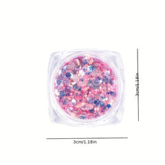Holographic Nail Glitter Flakes Mermaid Powder Nail Art 3D Sequins