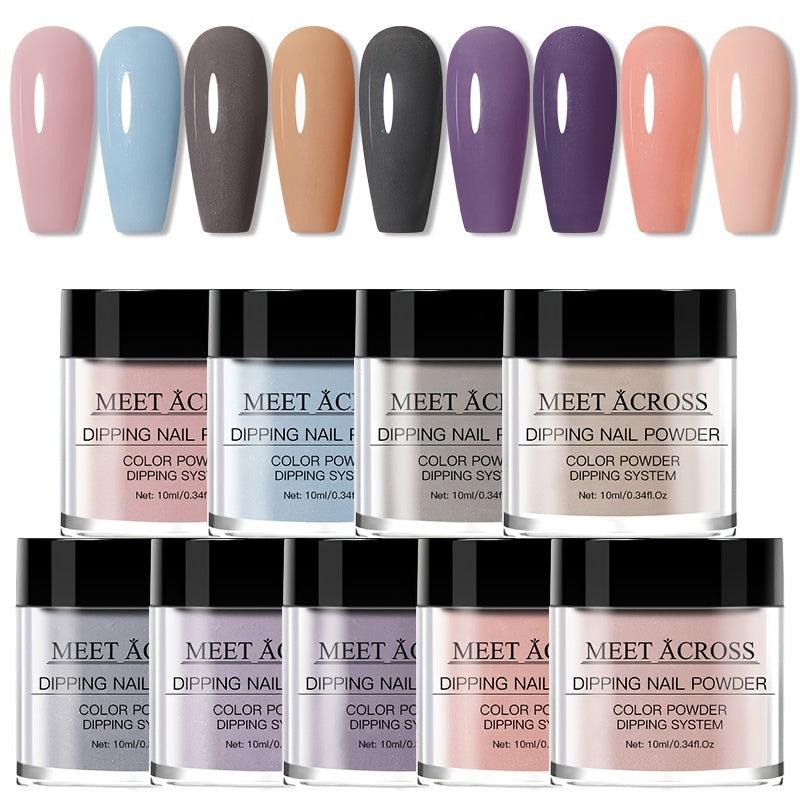 Dip Powder Nail Set 9 Colors Classic Dipping Powder Starter Kit