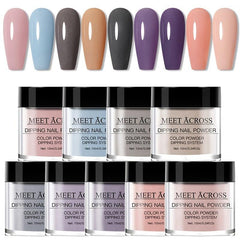 Dip Powder Nail Set 9 Colors Classic Dipping Powder Starter Kit