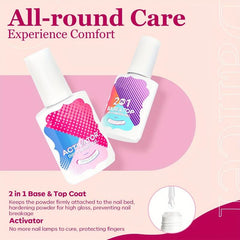 10 Pc Dip Powder Nail Kit - 4 Pink & Red Colors - Acrylic Dipping System