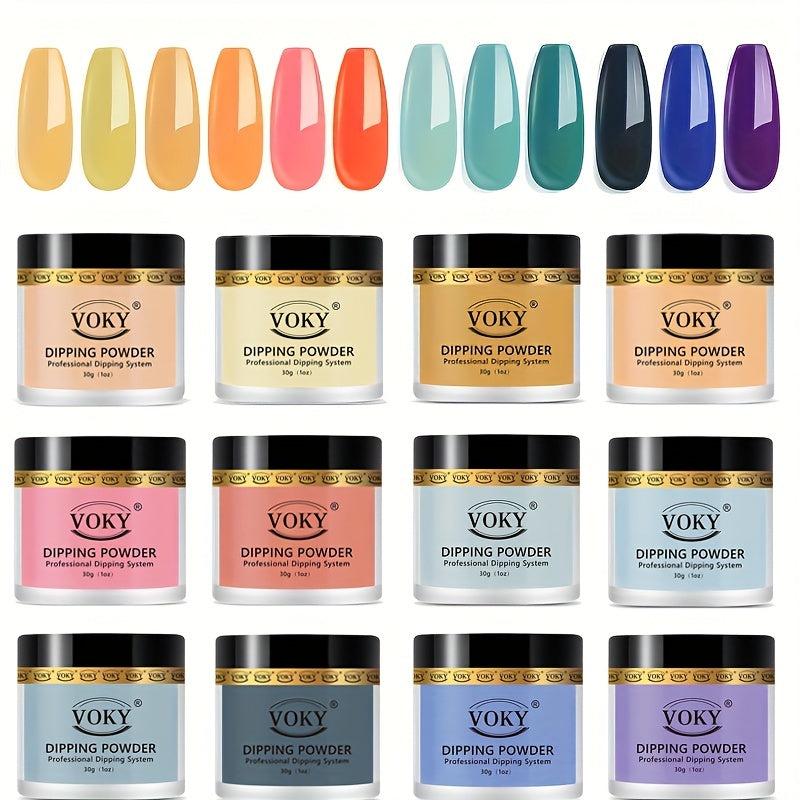 Dip Powder Set - 12 Colors for French Manicure