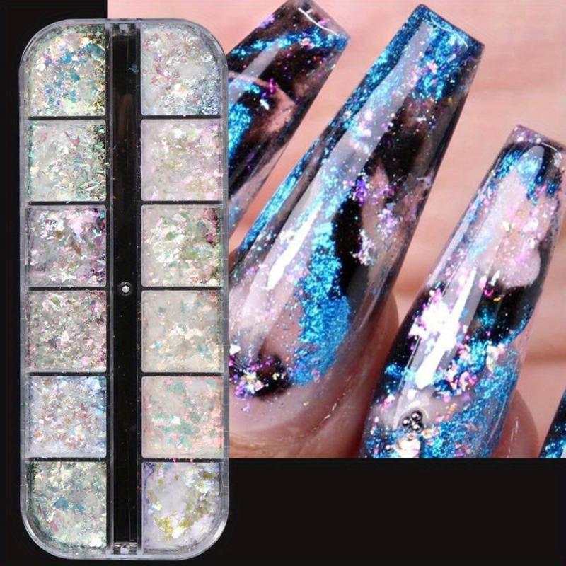 Iridescent Mermaid Sequin Glitter Powder for Nail Art