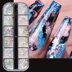 Iridescent Mermaid Sequin Glitter Powder for Nail Art
