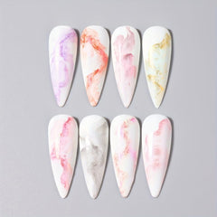 Blooming Gel Nail Polish 8 Colors Pearl Shimmer Watercolor Paints Glitter