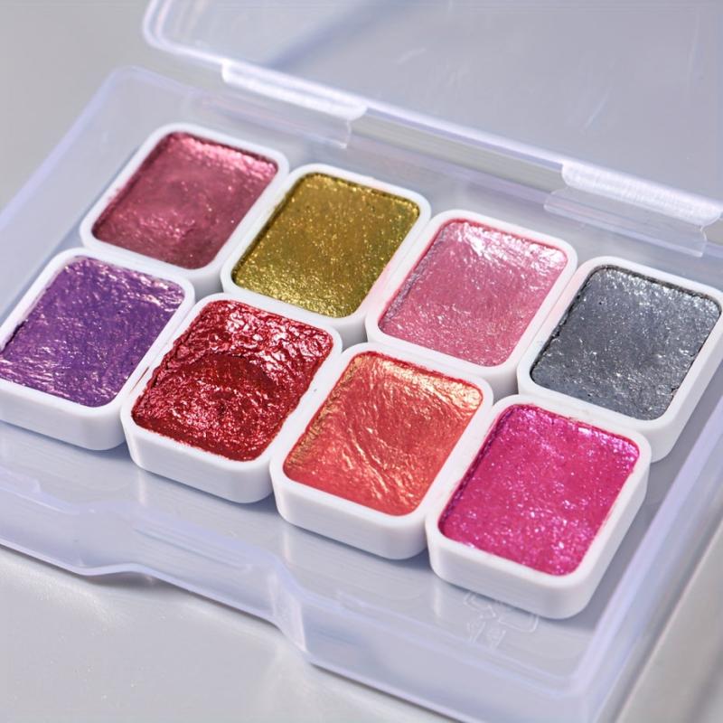 Blooming Gel Nail Polish 8 Colors Pearl Shimmer Watercolor Paints Glitter